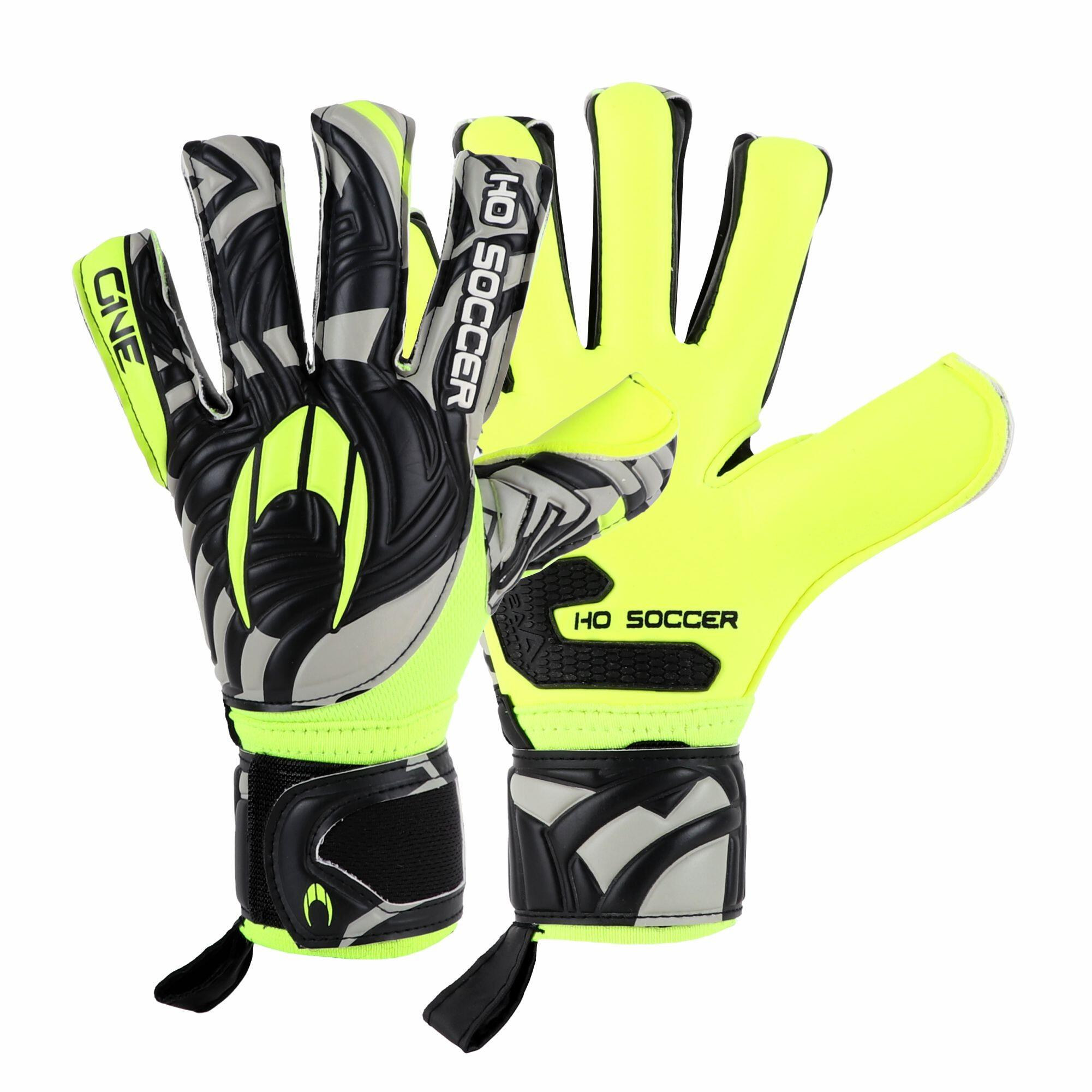 Ho Soccer - Gants De Gardien De But De Football One Rn Ring Lime Shadow - Gants De Gardien - Noir|vert - 3 - Decathlon