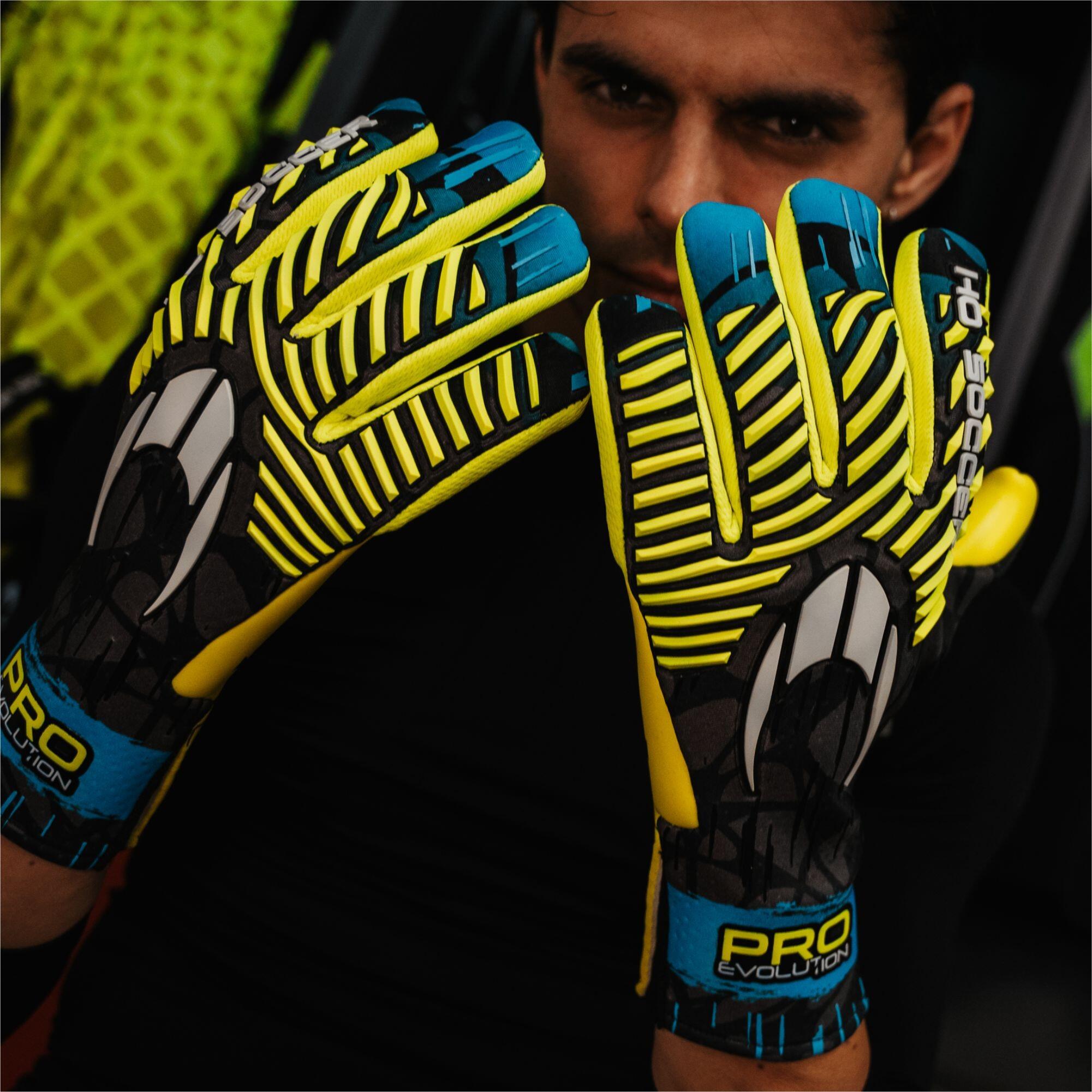 Guanti da portiere Ho Soccer per Adulti Pro Evolution II NG Lime Shadow 2/7