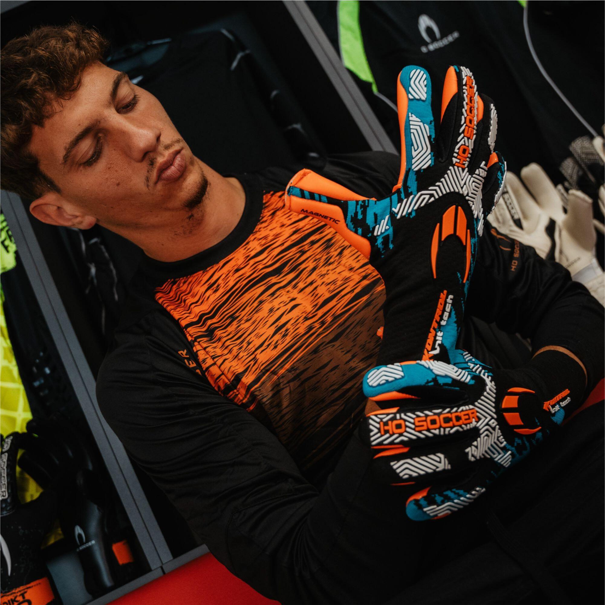Guanti da portiere Ho Soccer Kontrol Knit Tech II Arancione per Adulti 4/7