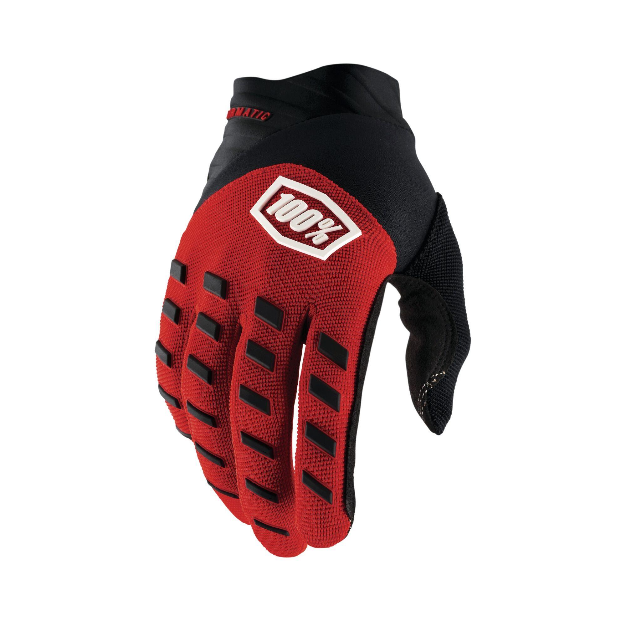 100% AIRMATIC Gloves Red/Black -  Bike MTB Cycling