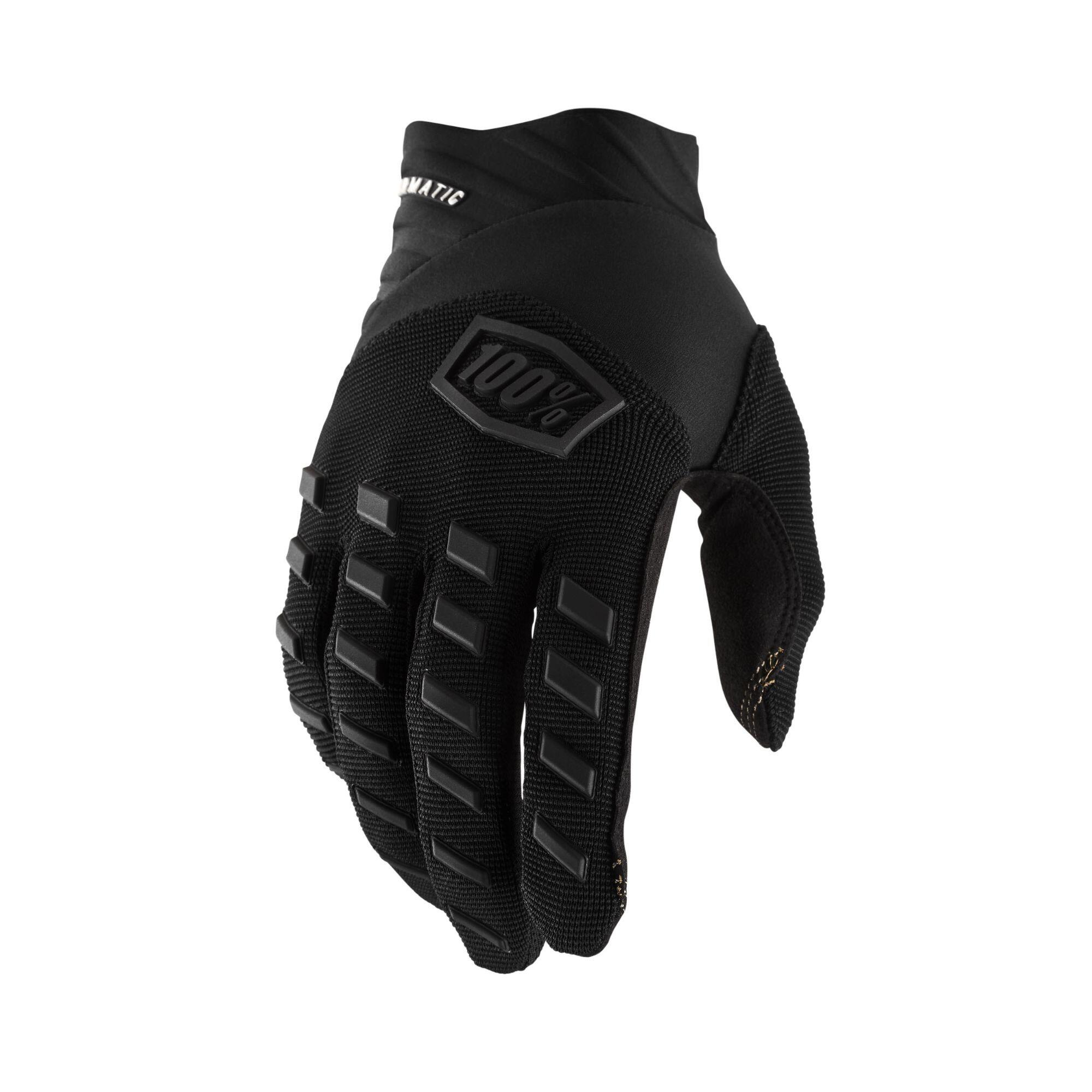 100% AIRMATIC Youth Gloves Black/Charcoal - Bike MTB Cycling