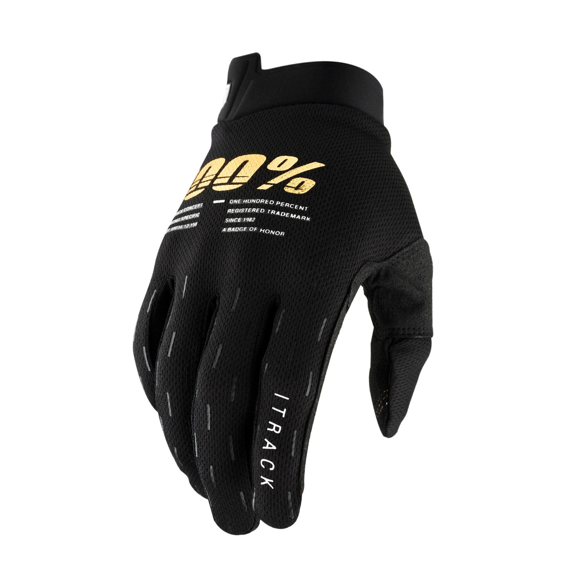 100% ITRACK Gloves Black -  Bike MTB Cycling