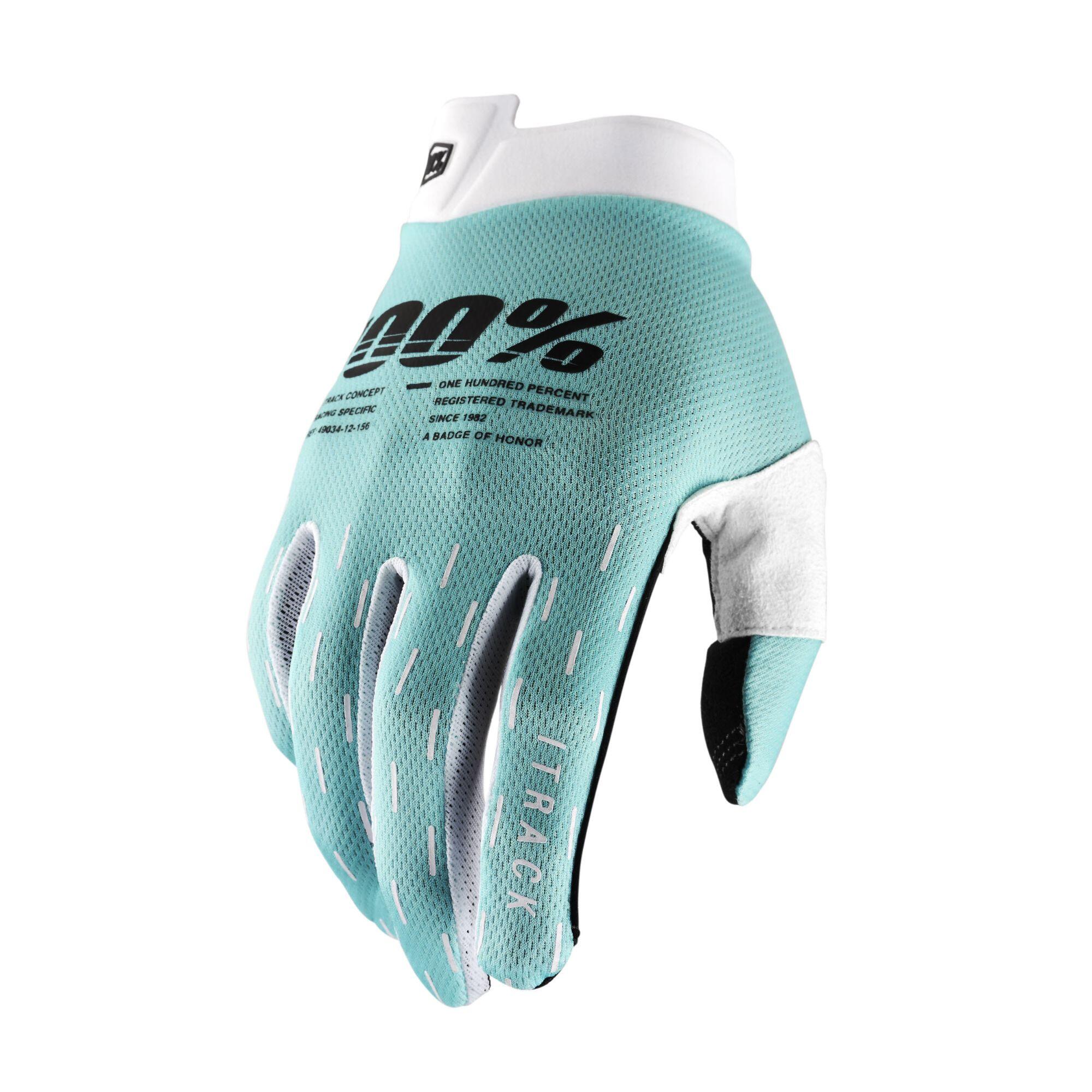 100% ITRACK Gloves Aqua -  Bike MTB Cycling
