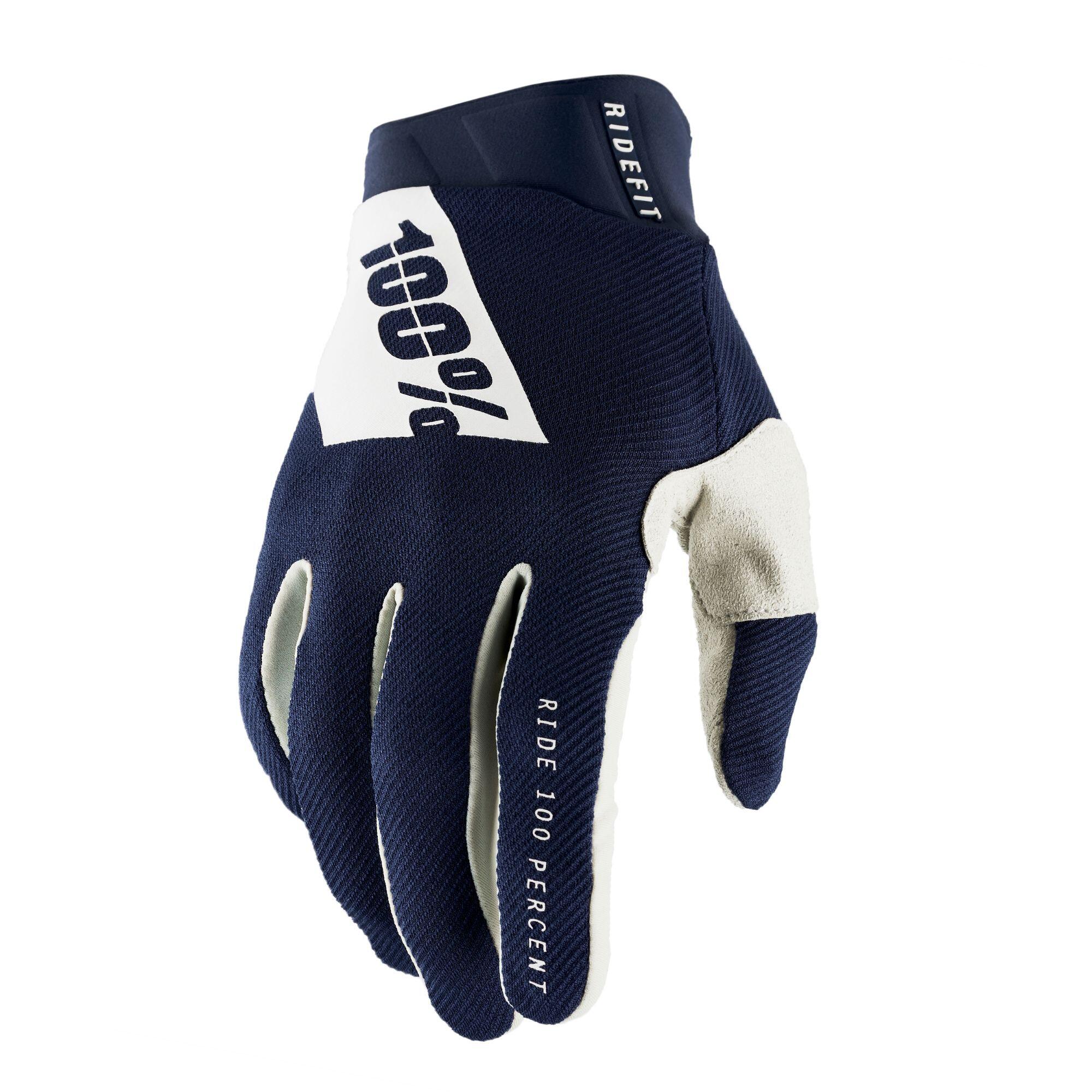 100% RIDEFIT Gloves Navy - Bike MTB Cycling