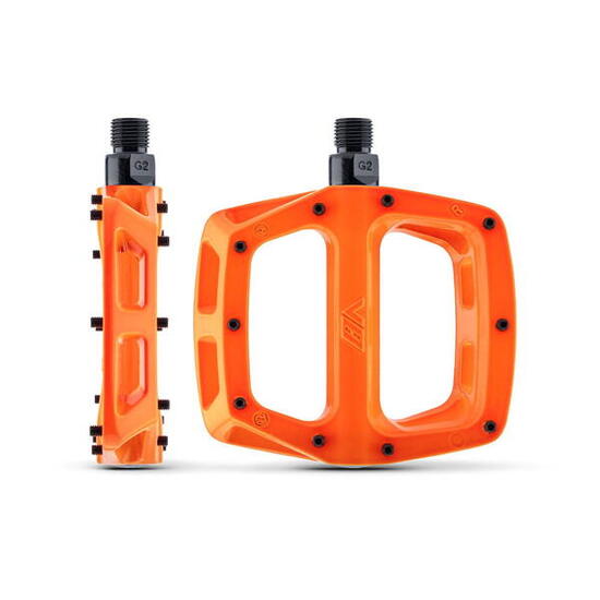 Paar DMR V8 Orange Flat Pedals