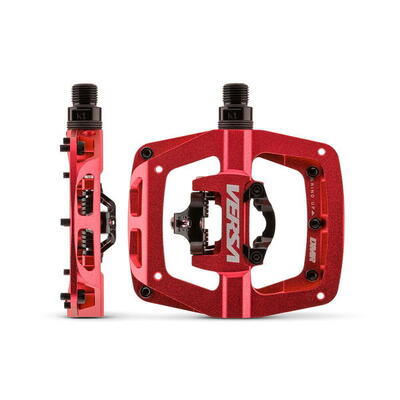 Paar dmr versa semi-automatische pedalen rood