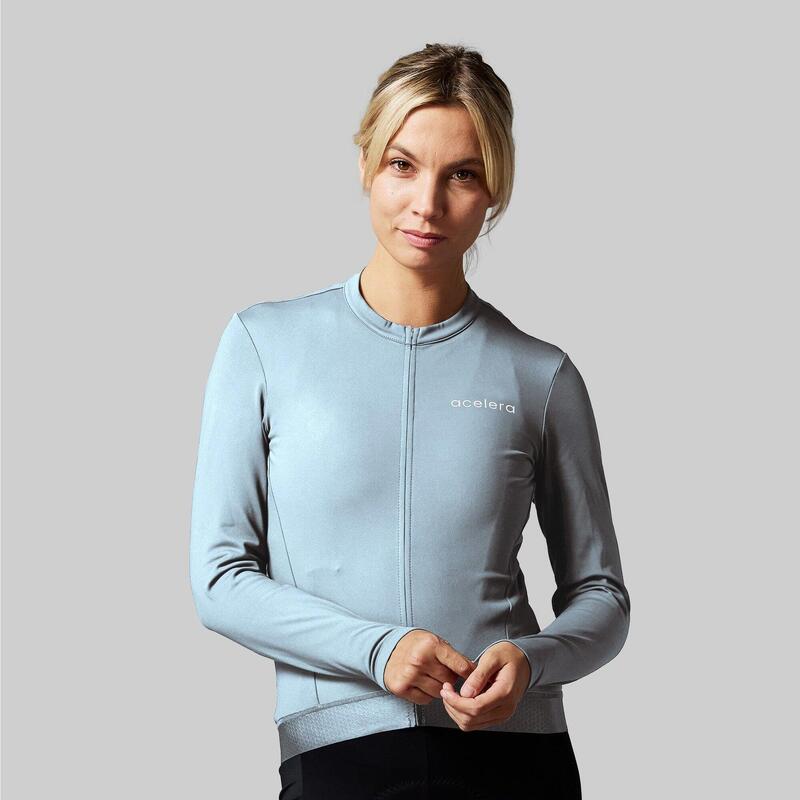 Veste Thermo Polaire Cyclisme Femme Manches Longues Vêtements Vélo