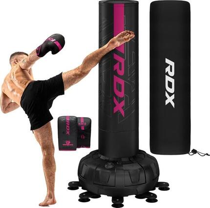 Sac de frappe autoportant F6 + gants – Rose