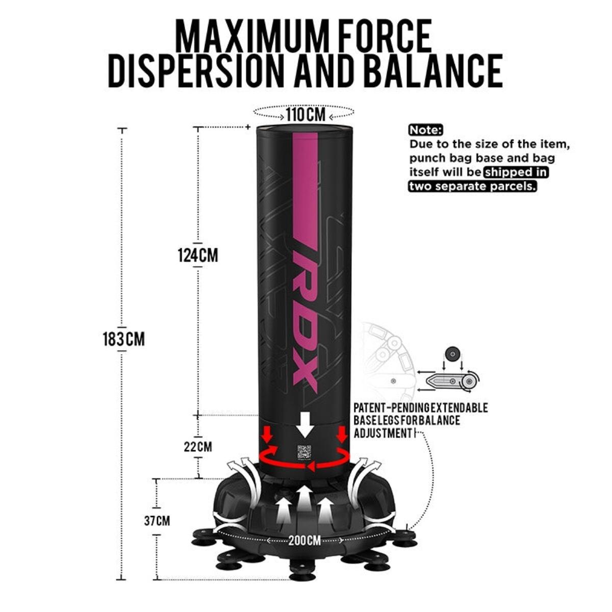 Sac de frappe autoportant F6 + gants – Rose 2/12