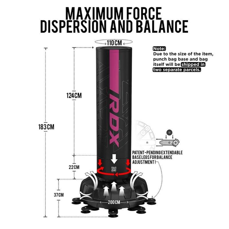 Set sac box autoportant RDX F6 6FT Kara cu mănuși incluse, roz