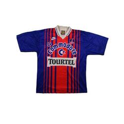 Reconditionné - Maillot foot PSG Commodore Tourtel vintage 1993-1994 - État Cor