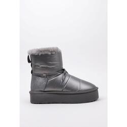 Bottes femme Krack Core NISA plateforme gris, talon 4 cm