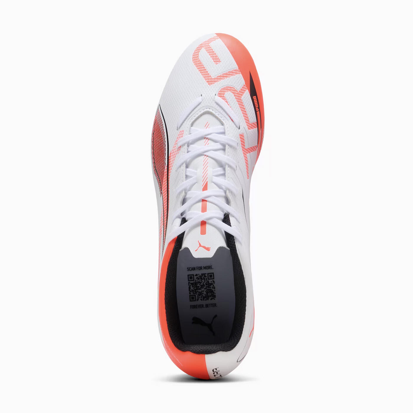Puma Ultra 5 Play Mxsg Voetbalschoenen Wit En Oranje 4/7