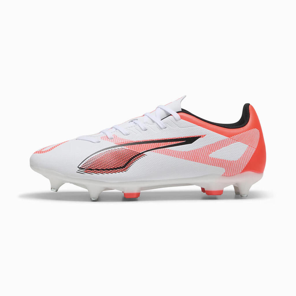 Puma Ultra 5 Play MxSG White and Orange Studs