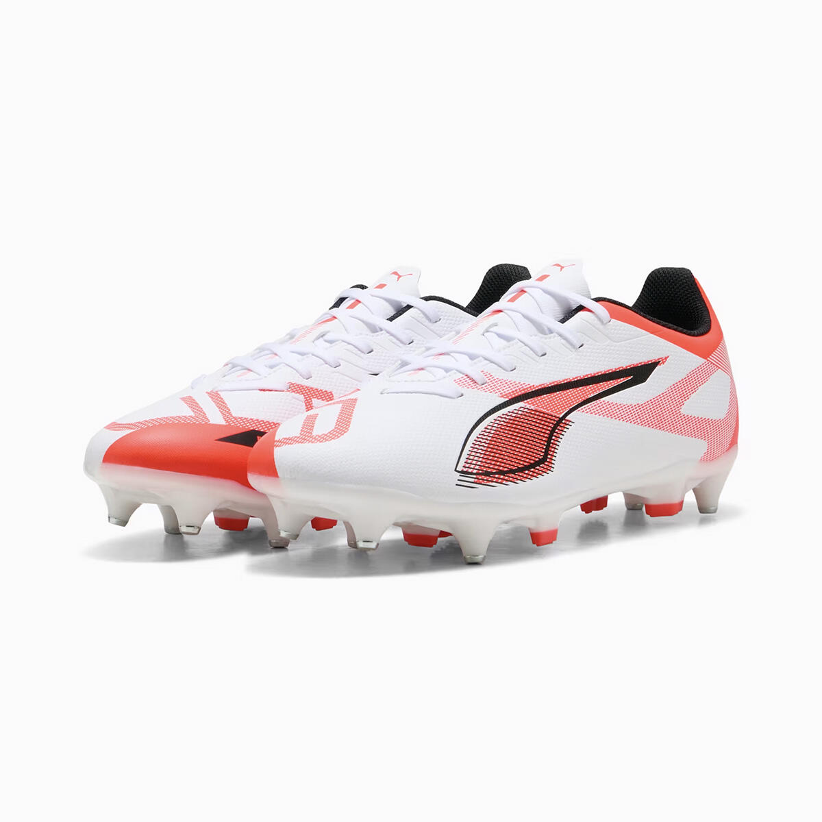 Puma Ultra 5 Play Mxsg Voetbalschoenen Wit En Oranje 7/7