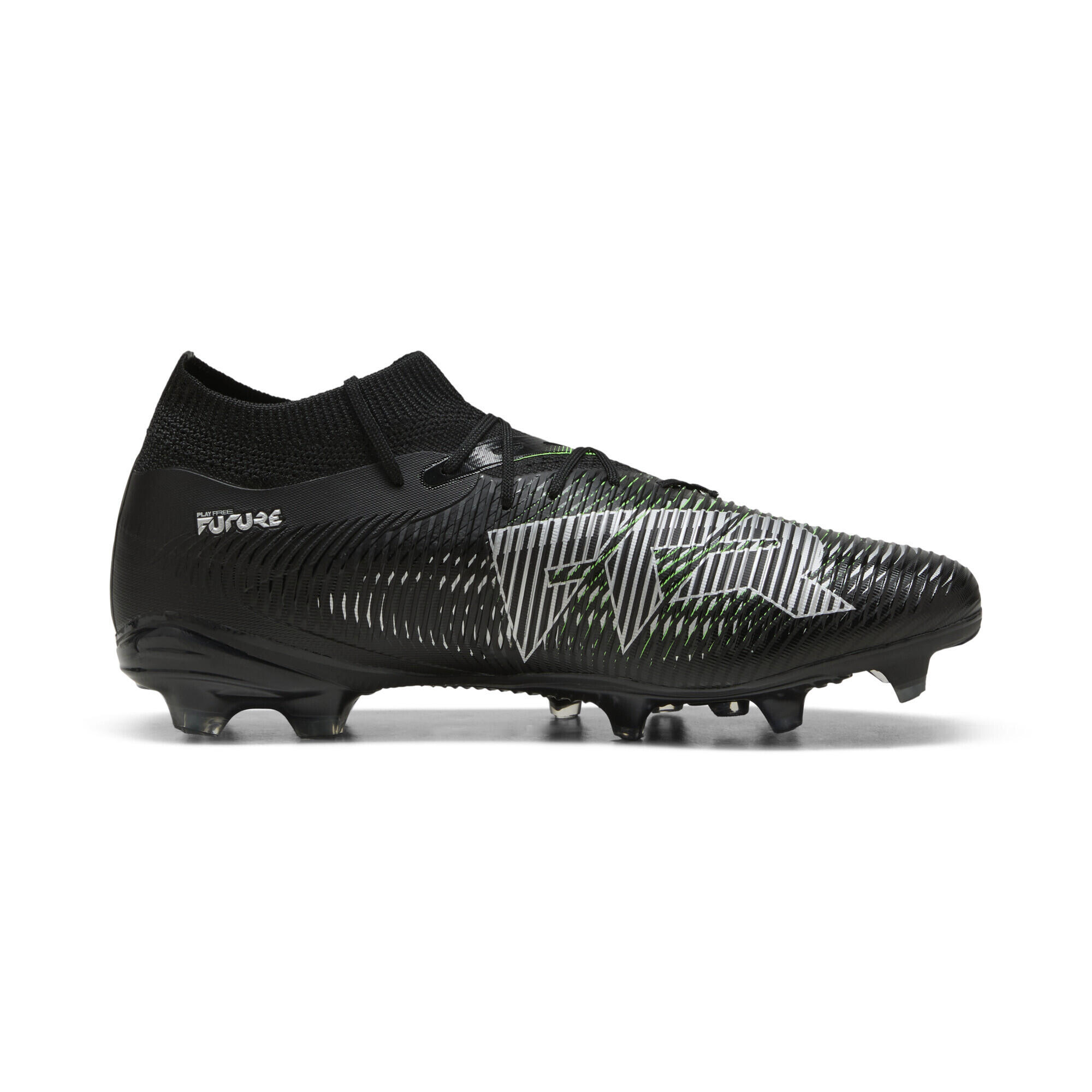 FUTURE 8 MATCH FG/AG voetbalschoenen PUMA Black Cool Light Gray Fluo Green 7/7
