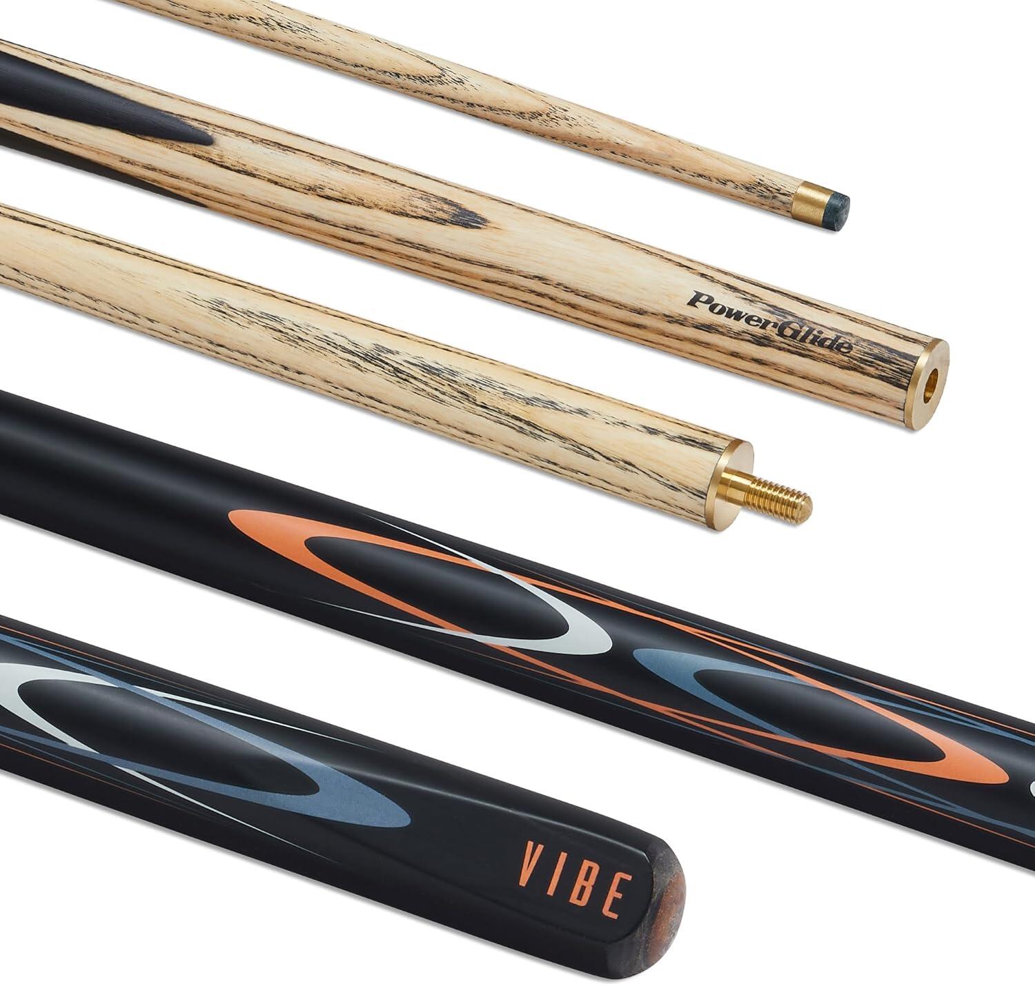 POWERGLIDE PowerGlide Vibe 2 Piece Snooker Cue Ash Wood Shaft