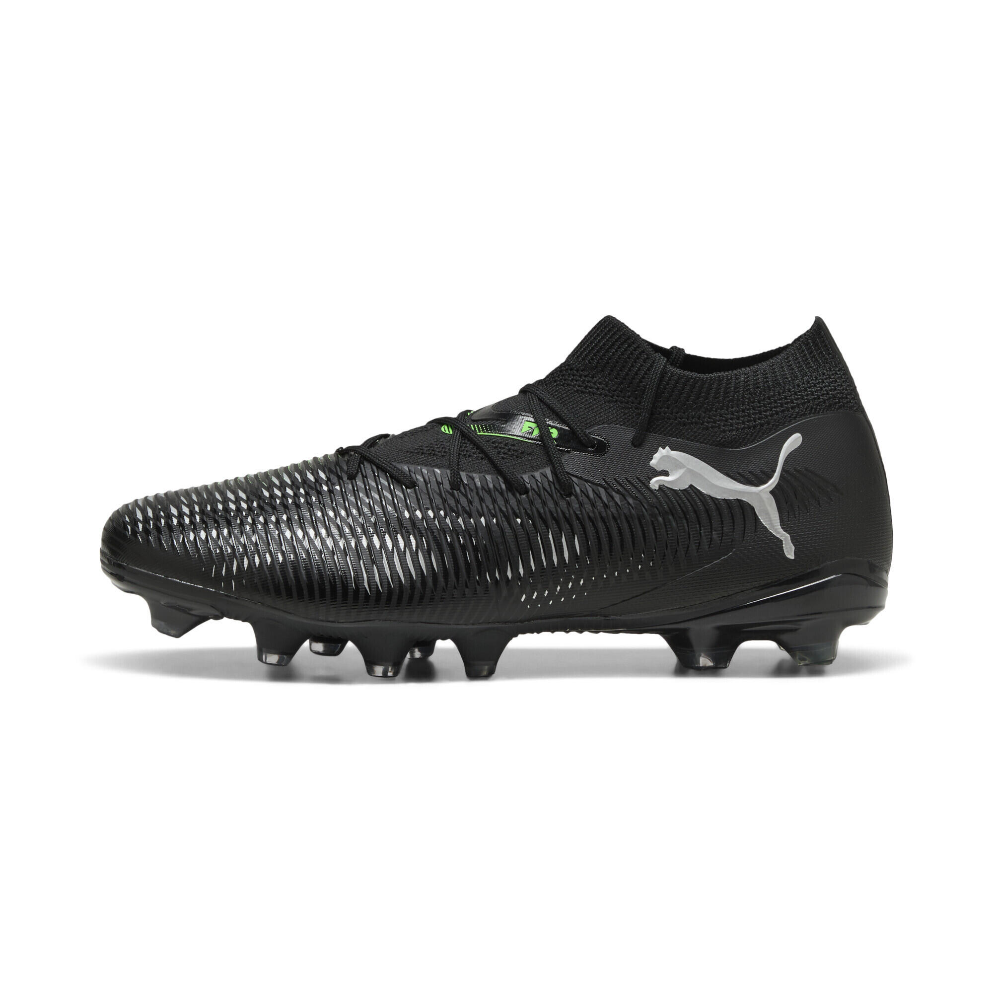 FUTURE 8 MATCH FG/AG voetbalschoenen PUMA Black Cool Light Gray Fluo Green 5/7