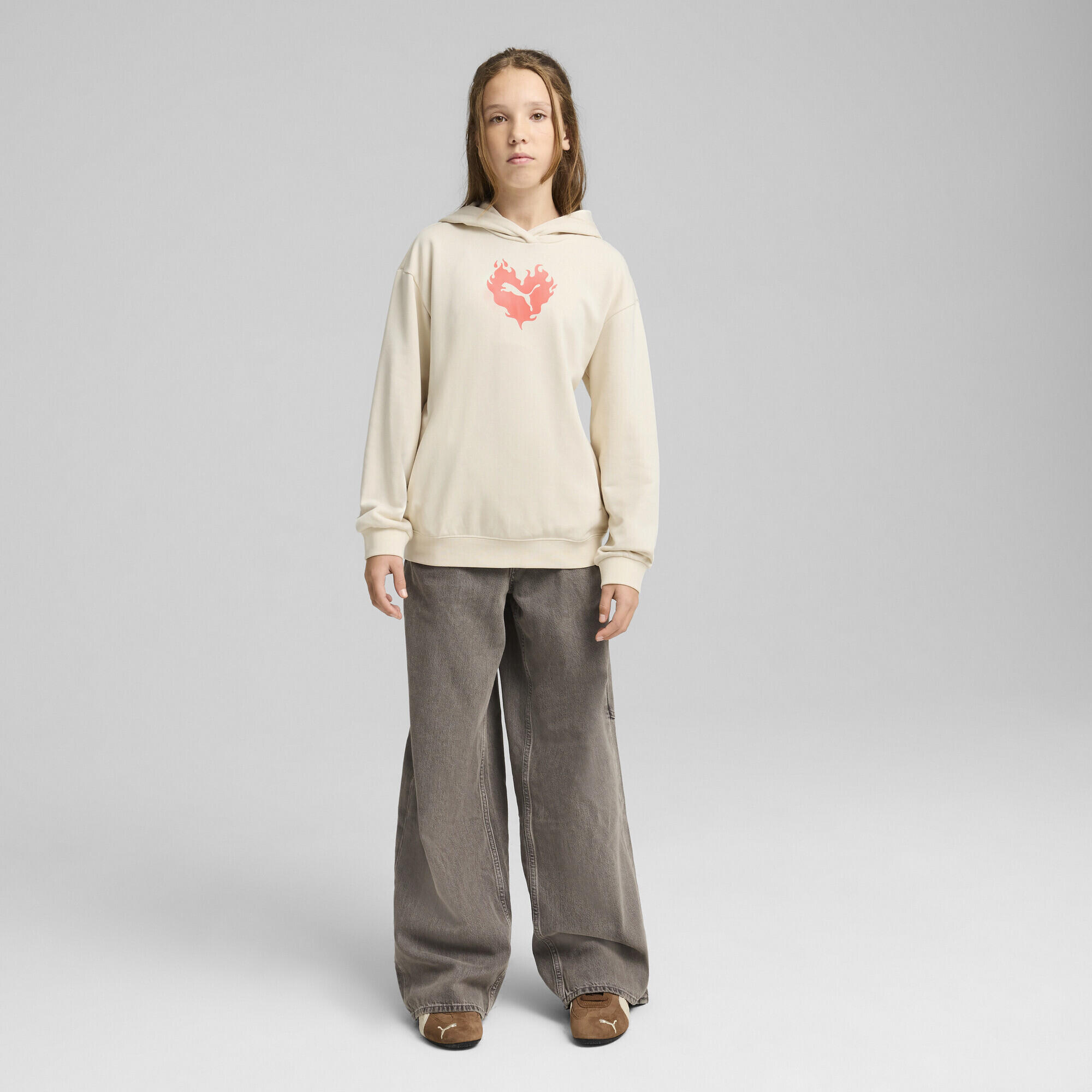 Manga Para Aumentar Transpiração Infantil Flaming Love Hoodie PUMA 5/7