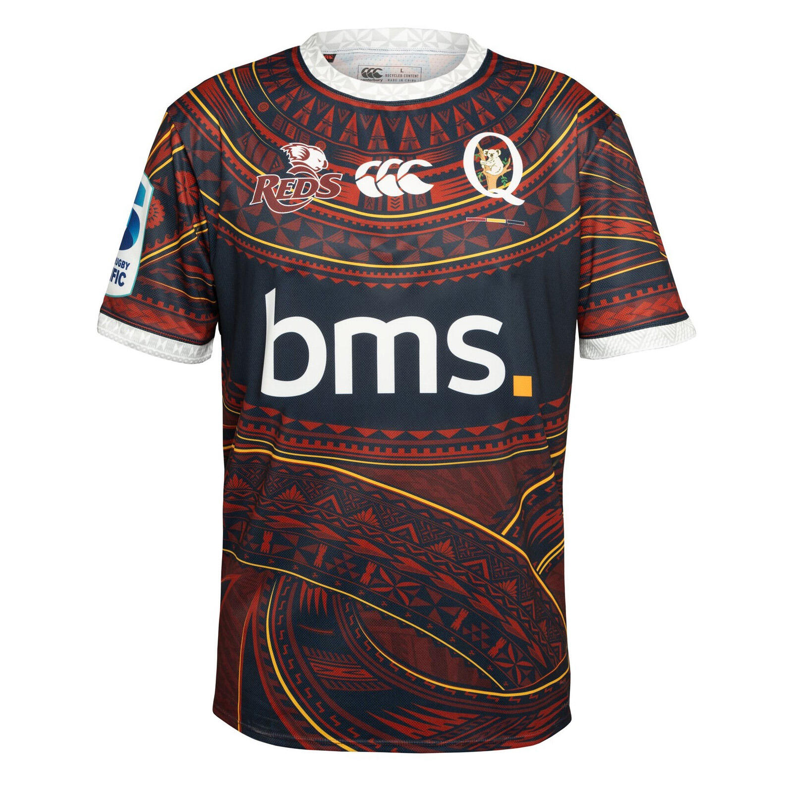 CANTERBURY CCC Queensland Reds Super Rugby Pacific Mens Pasifika Warm Up Top
