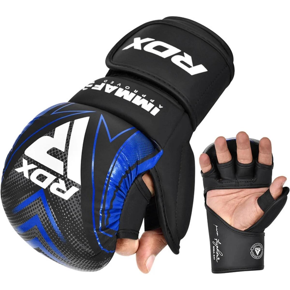 MMA Handschuhe RDX Shooter IMMAF – Blau – 2XL 3/4