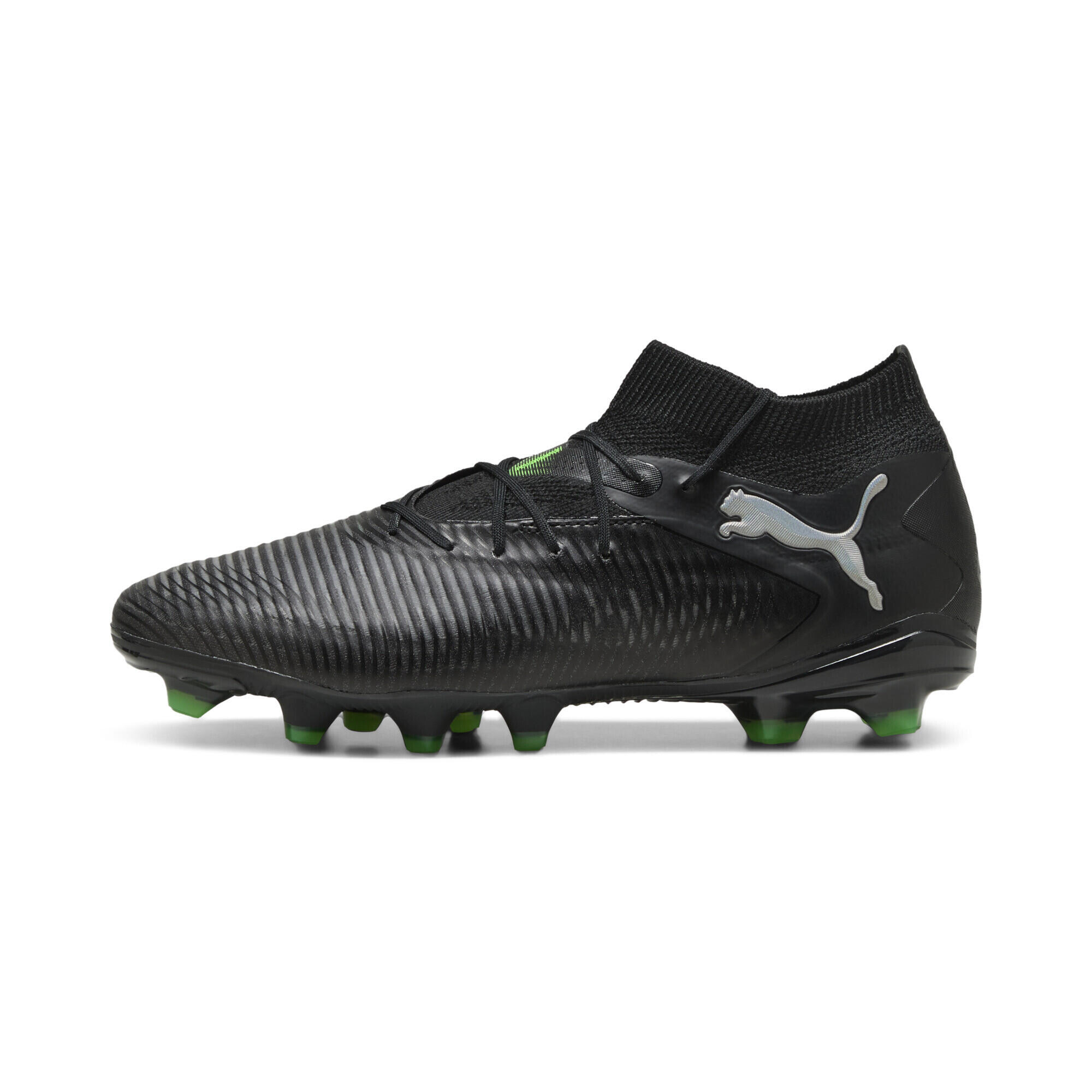 FUTURE 8 PRO FG/AG voetbalschoenen PUMA Black Cool Light Gray Fluo Green 5/7