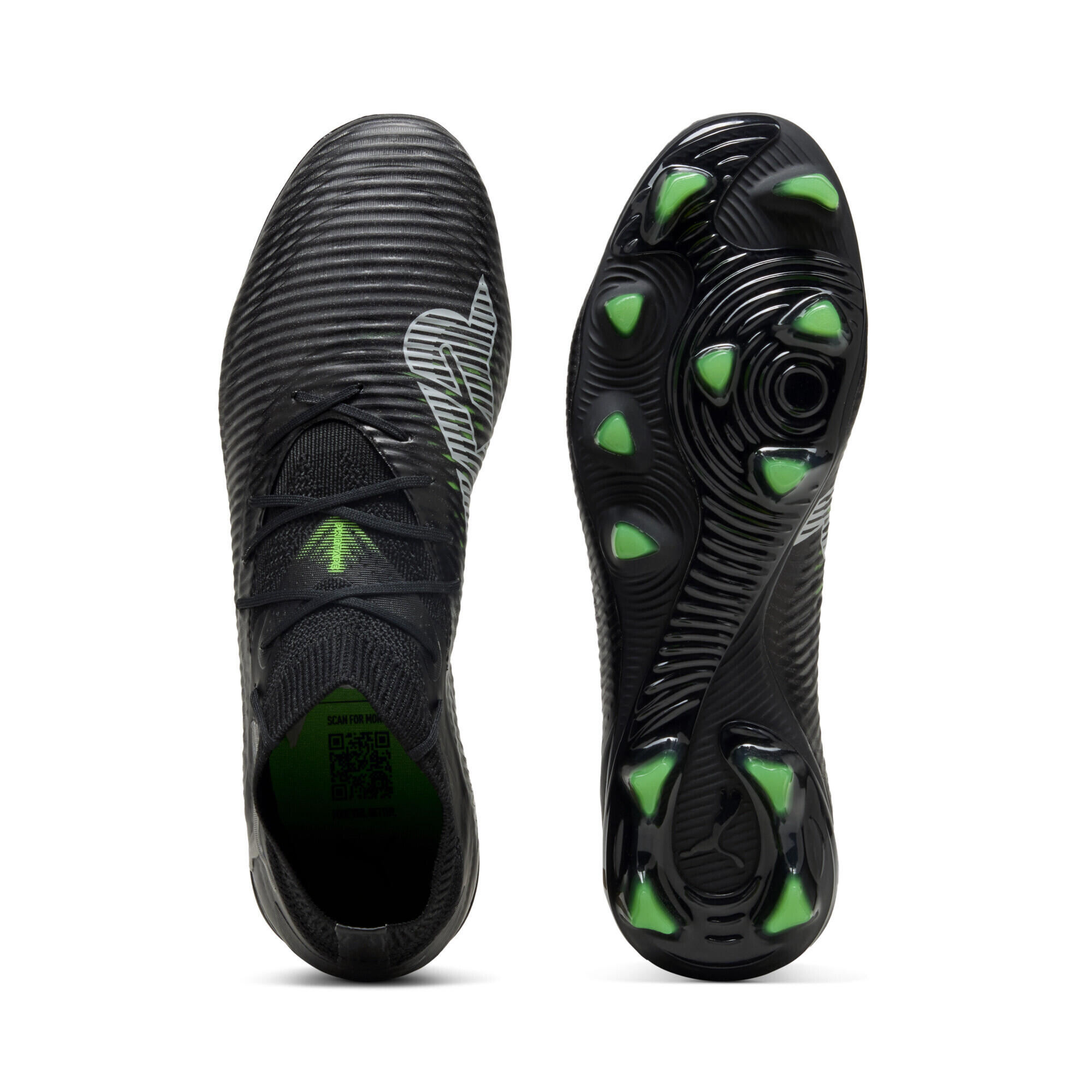 FUTURE 8 PRO FG/AG voetbalschoenen PUMA Black Cool Light Gray Fluo Green 6/7