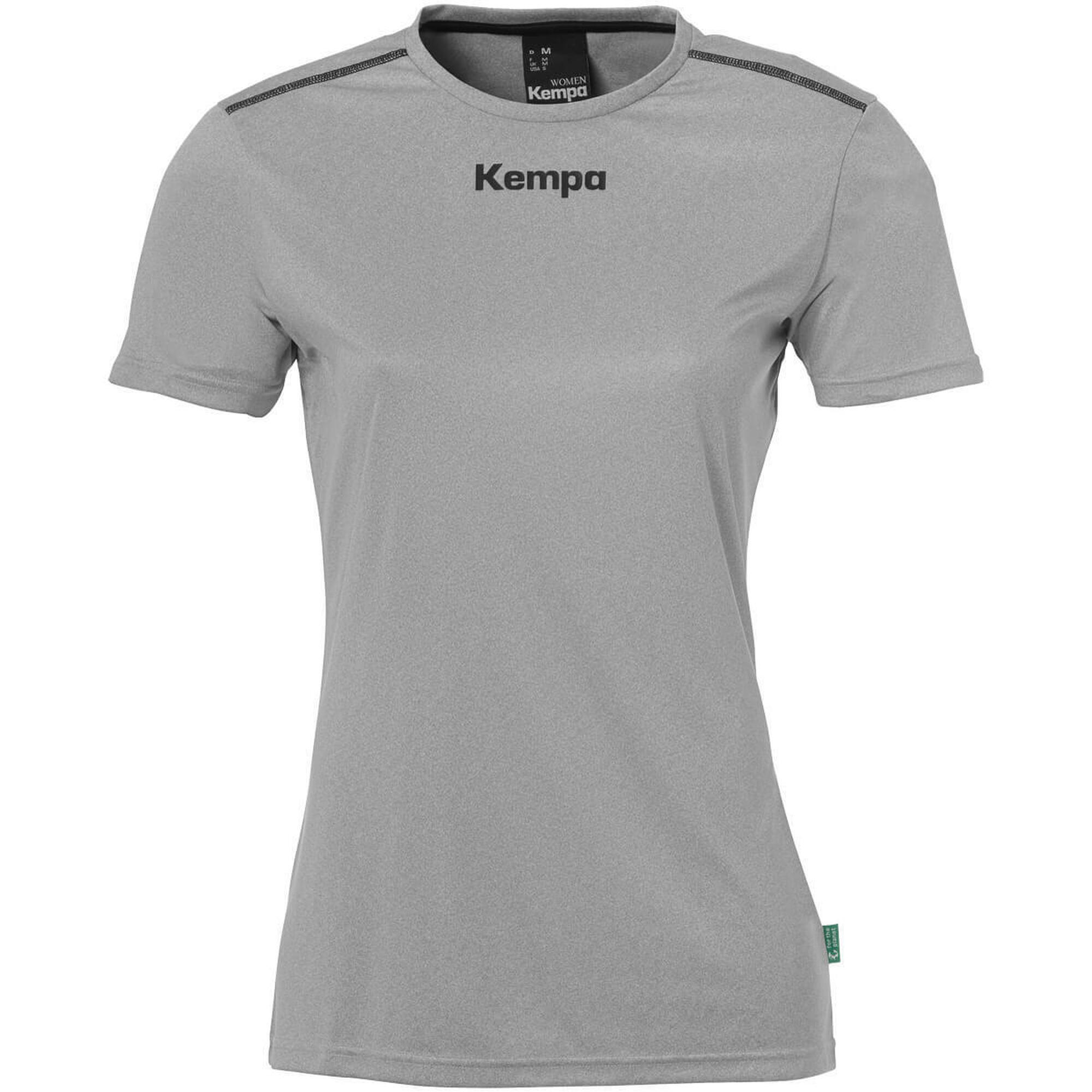 Kempa - Shirt Poly Women Kempa - T-shirt Manches Courtes - Blanc|gris|noir - Xs. - Decathlon