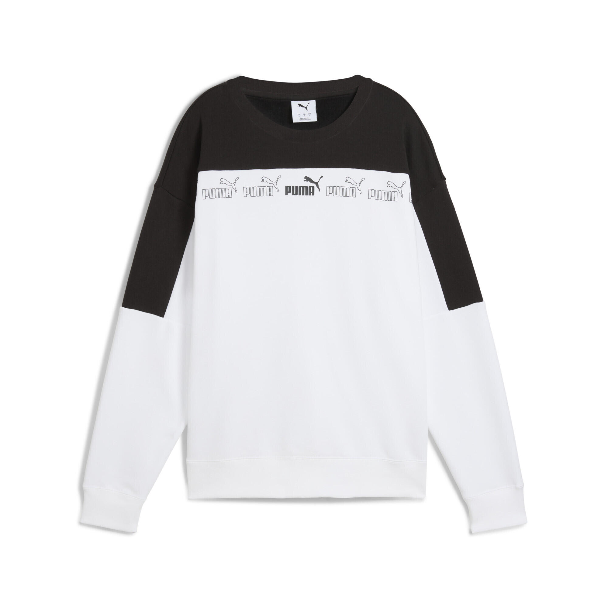 PUMA Manga para aumentar transpiração Mulher Around The Block Crewneck PUMA White