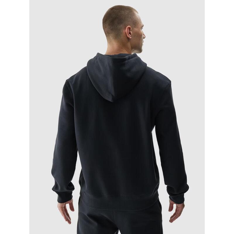 Hanorac bărbați 4F pullover cu glugă - negru, XL