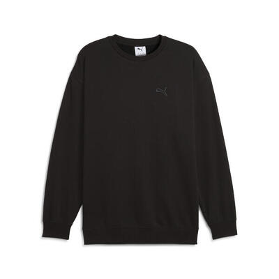 Essentials elevated uniseks top met ronde hals puma black