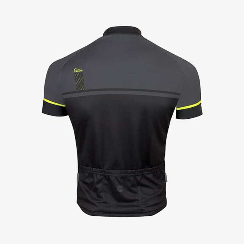 Camisola de ciclismo de verão Supermassive preta e amarelo fluor