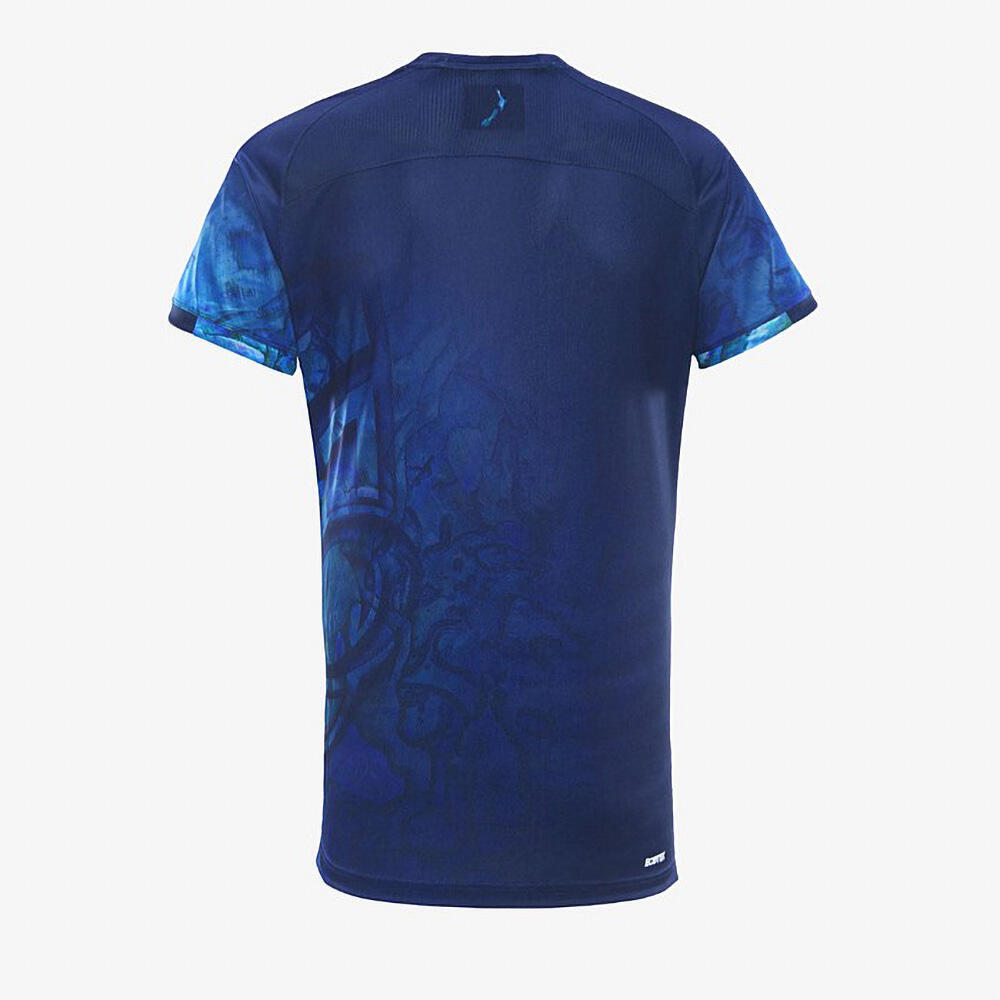 T-shirt Di Riscaldamento New Zealand Warriors Nrl 2025 Blu Marina 2/3