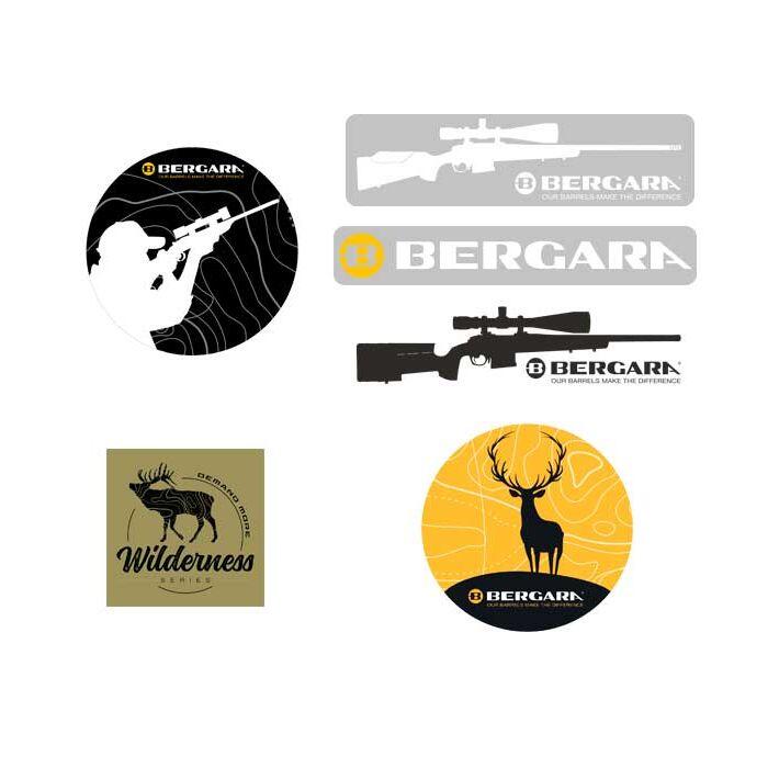 BERGARA Set de 6 pegatinas adhesivas Bergara para cazadores