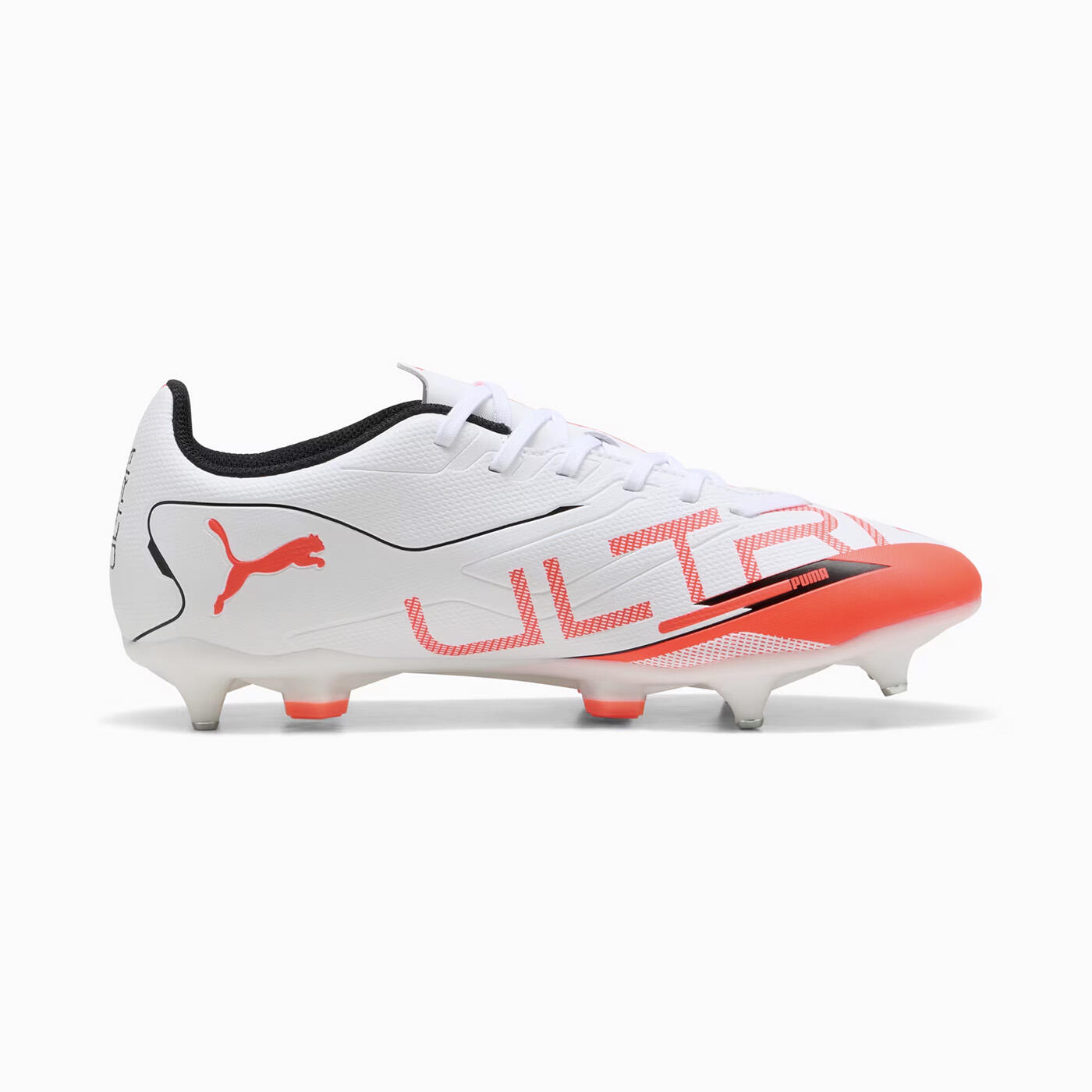 Puma Ultra 5 Play Mxsg Voetbalschoenen Wit En Oranje 3/7