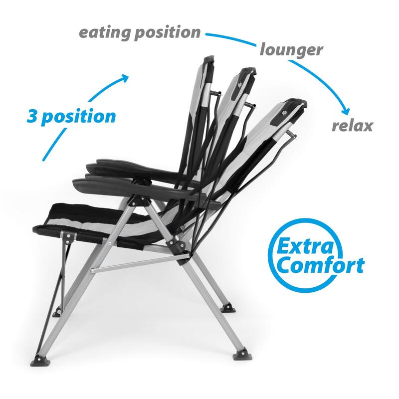Chaise de camping à dossier haut Raptor High Back pliante réglable 120kg