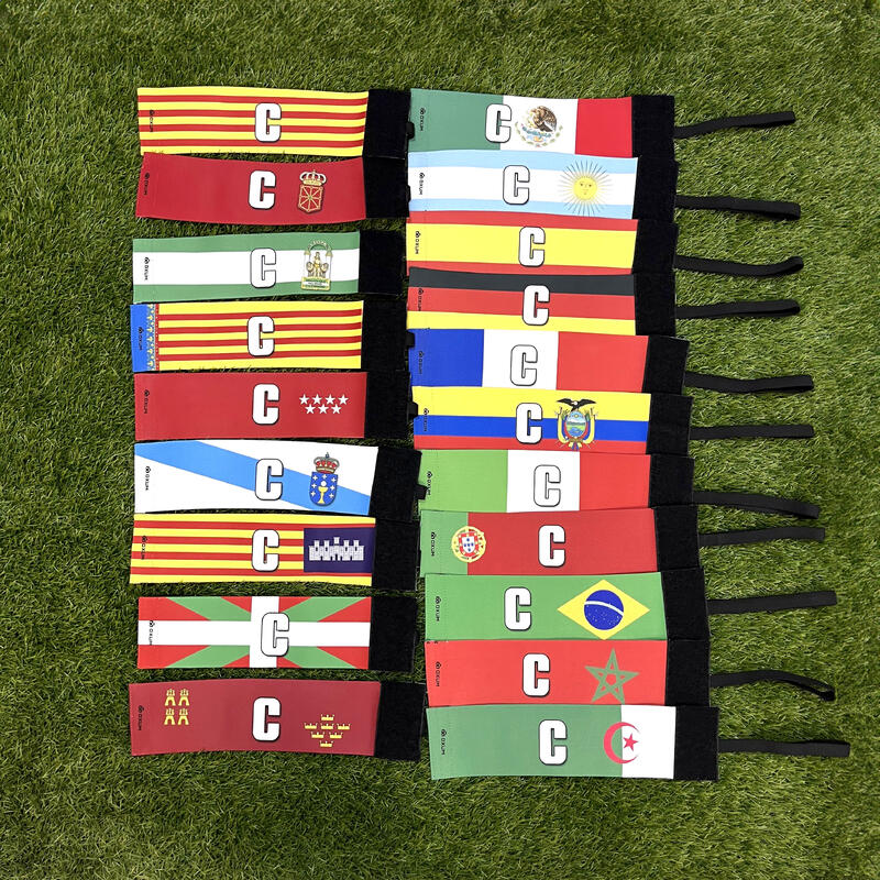 Brassard De Capitaine De Football - 5 Pièces Multicolores - Taille Ajustable - En Nylon Doux - Enfant Et Adulte