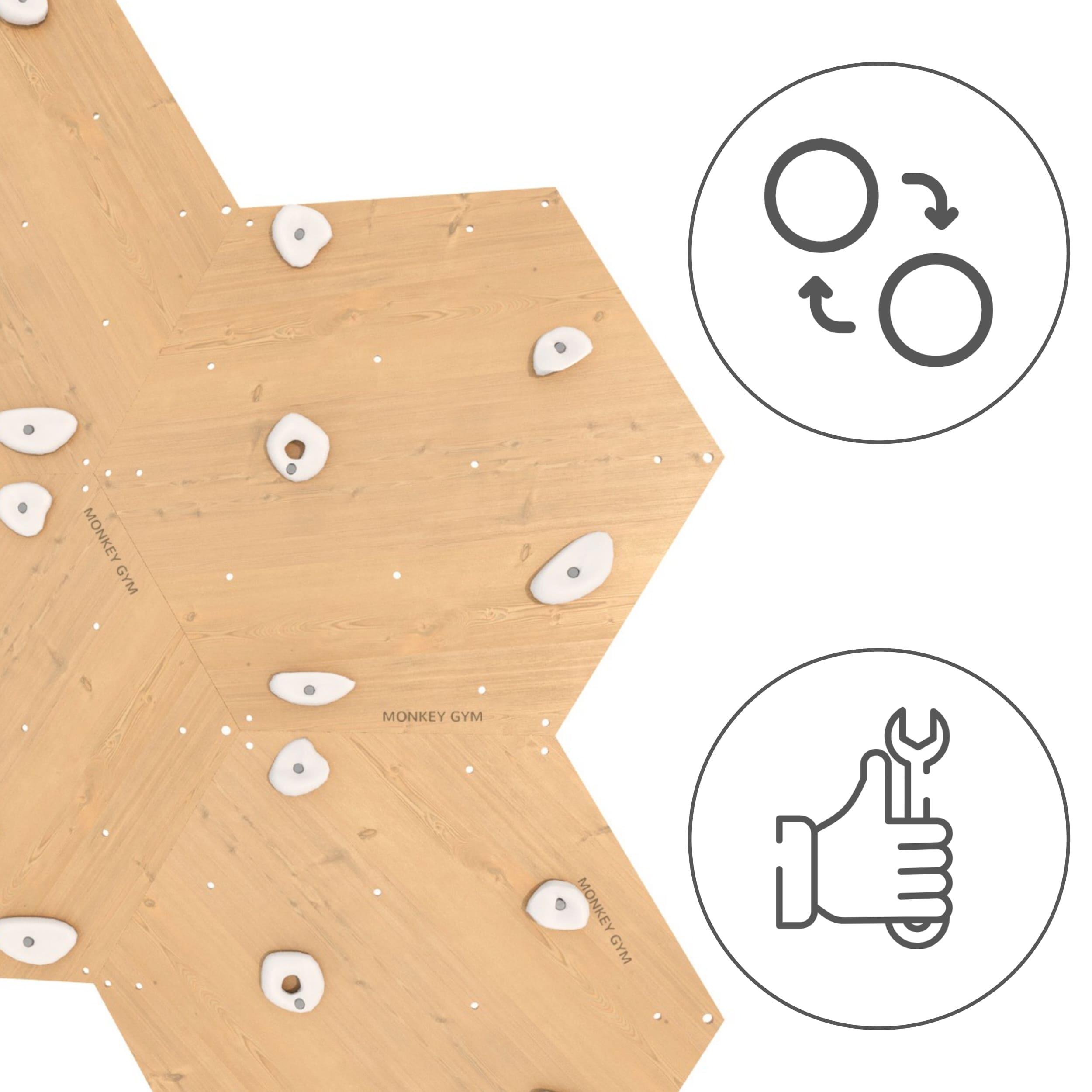 Mur d’Escalade Hexagonal – 4 Panneaux 7/7