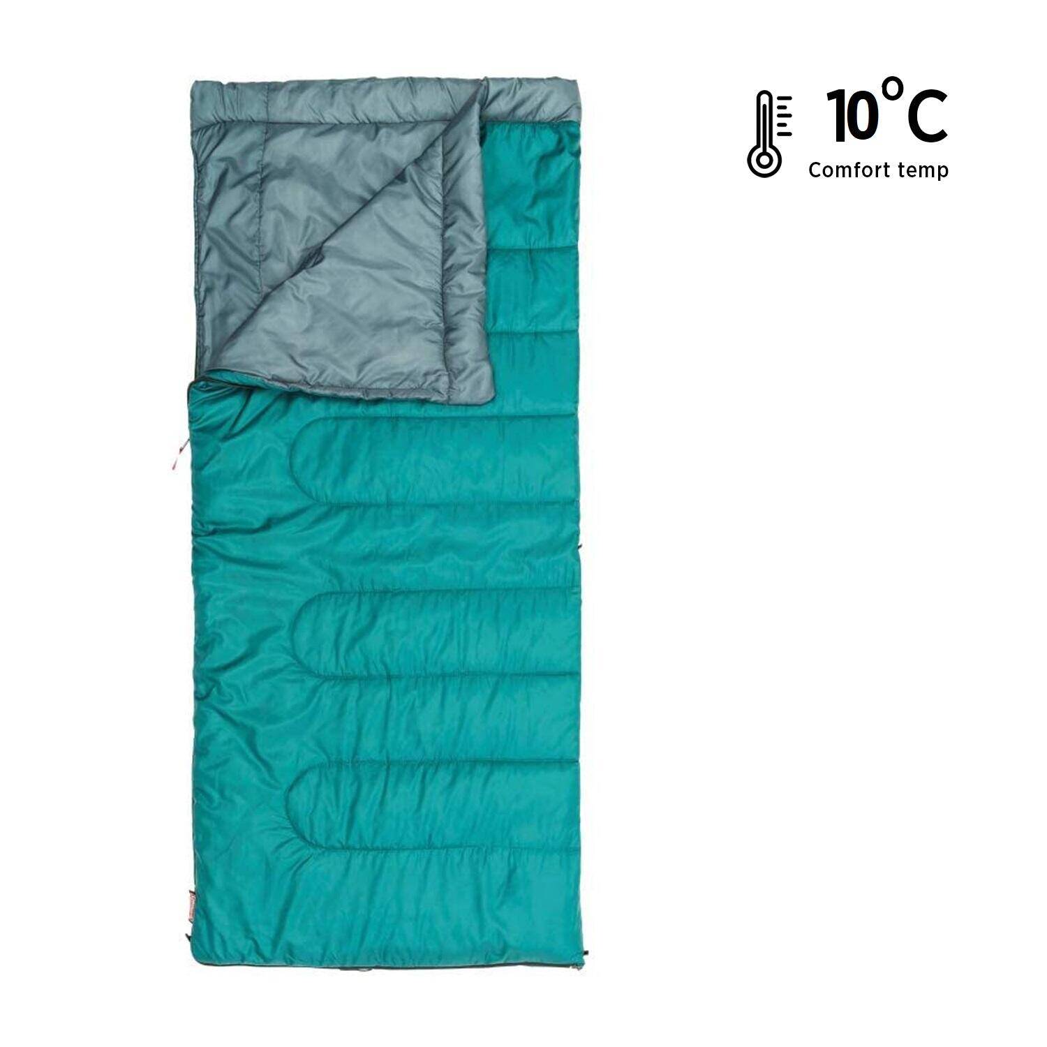 Atlantic 8 °C Rectangular Sleeping Bag, 1.3Kg, Green -  1