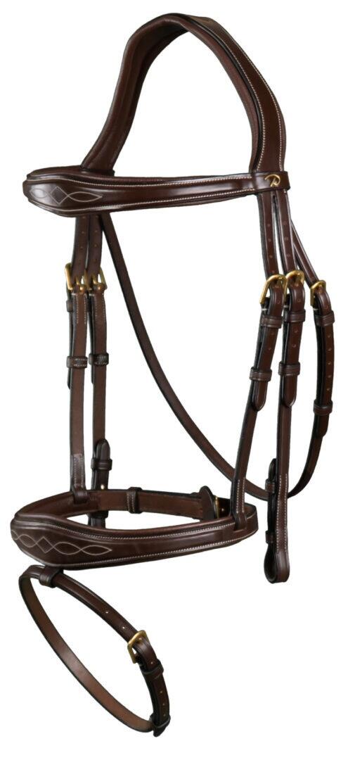 DY'ON Dy'on Anatomic Flash Noseband Hoofdstel - D Collection Bruin -