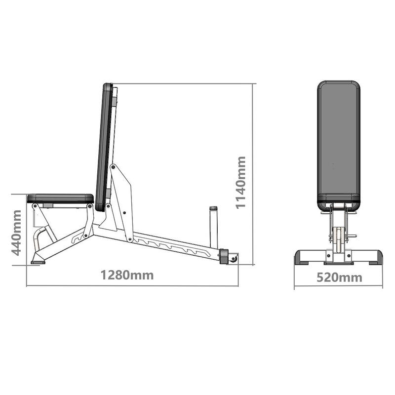 Bancă de exerciții reglabilă Semi Comercială HMS L1237