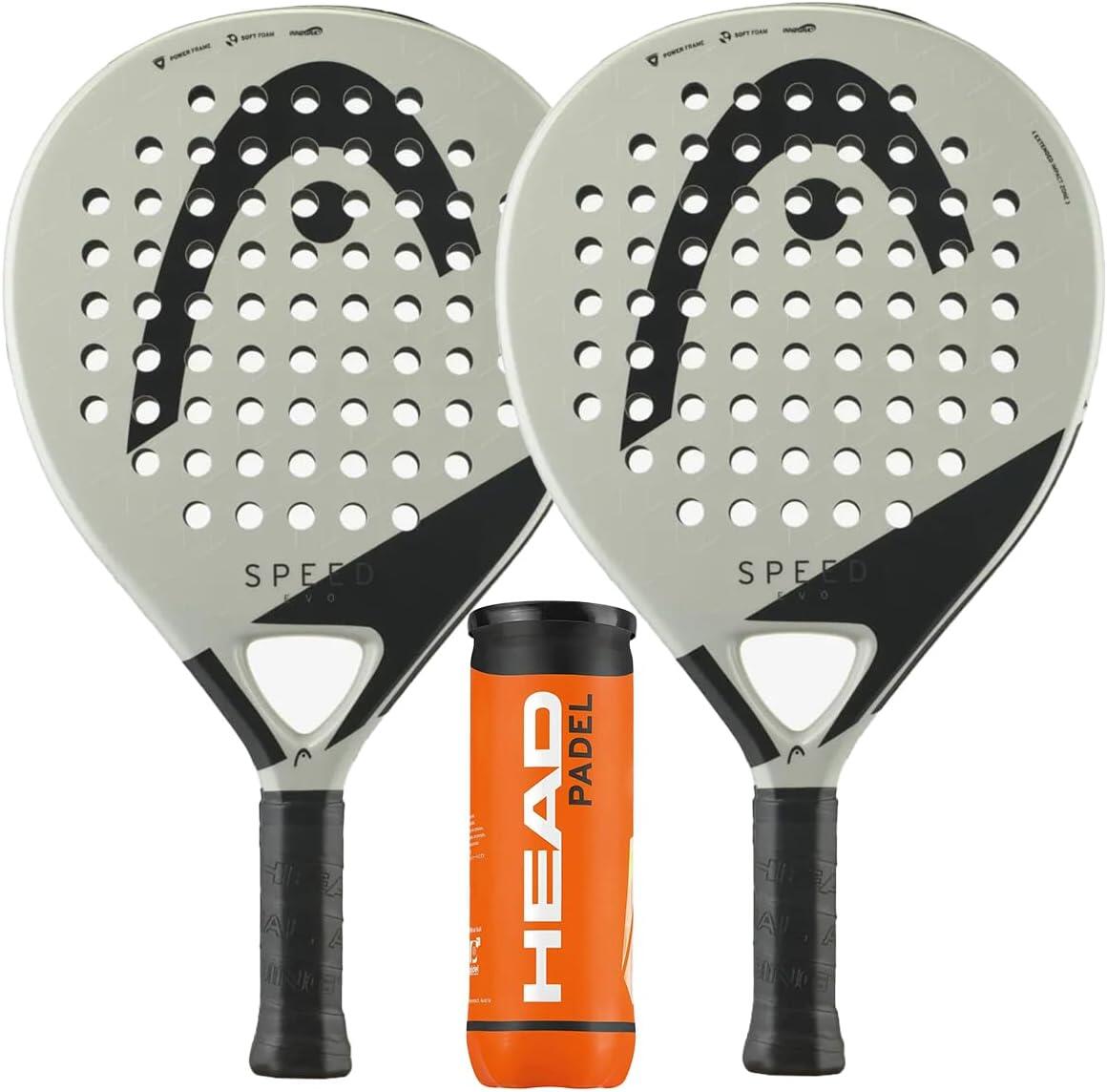 HEAD HEAD EVO Speed Padel Racket Twin Bundle & 3 x HEAD Padel Balls