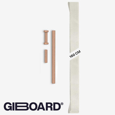 Slackline Gibbon Giboard Pure White 160 cm cinghia 5 cm