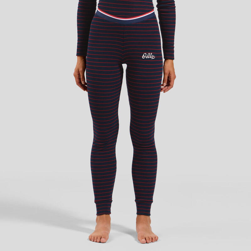 Pantaloni termici damă ODLO Active Warm Originals Stripes Bl Bottom Long
