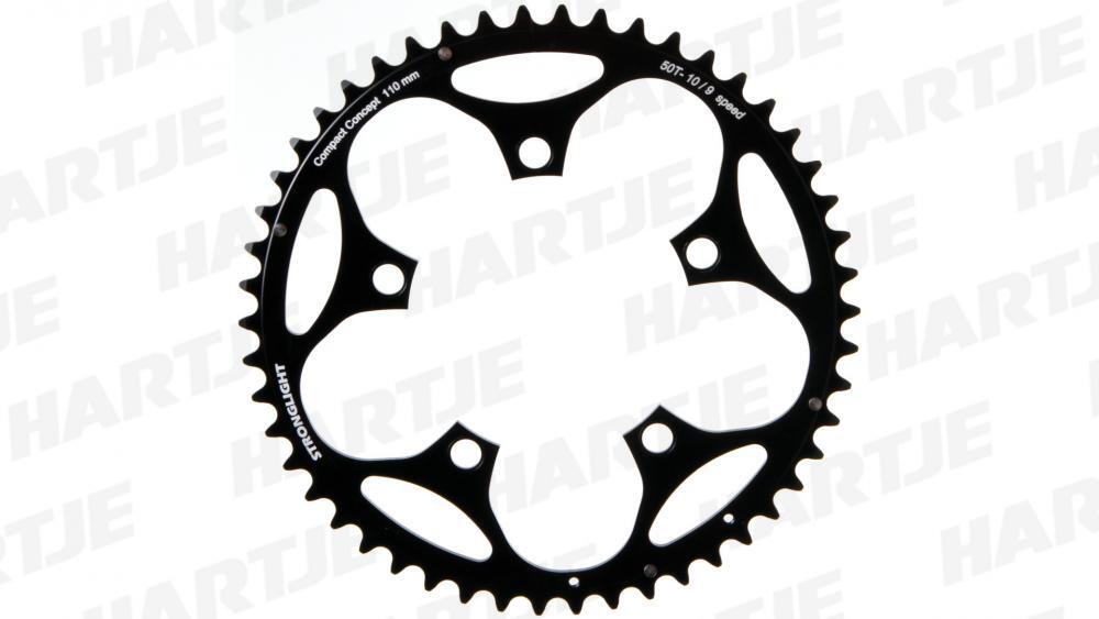 Kettingblad Shimano/Sram/FSA Type S Dural 9/10V 50T Steek 110 Zwart 3/3