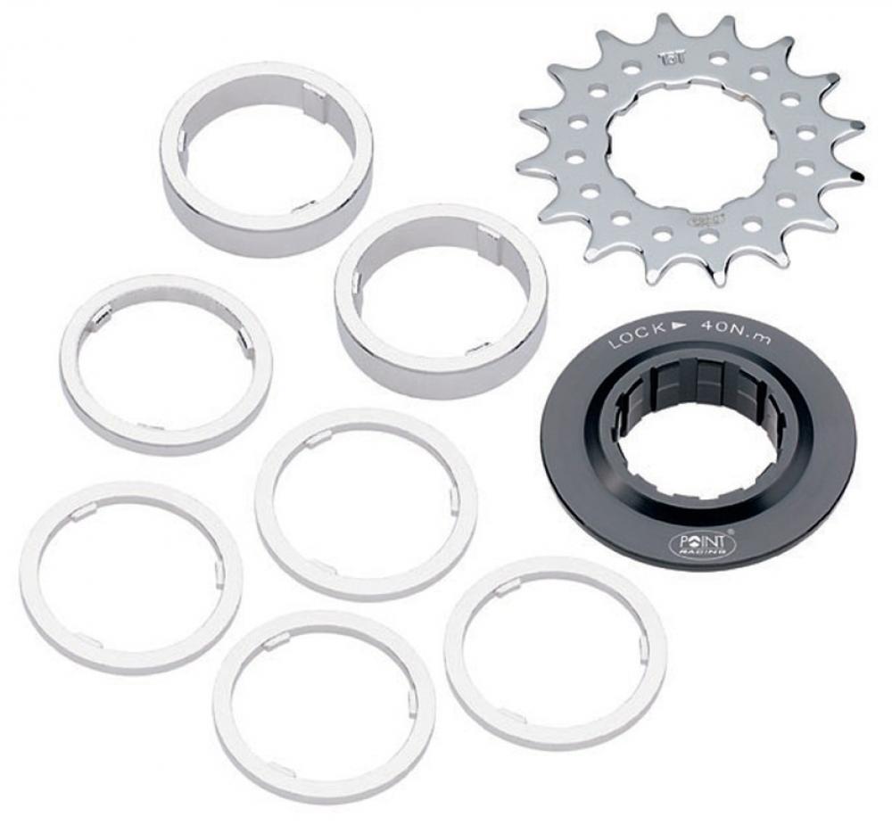 POINT pignone 16 denti singlespeed con distanziali 2/3