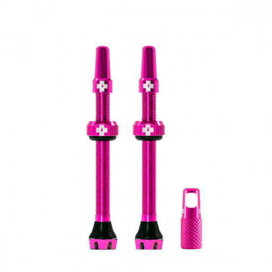 MUC-OFF Tubeless v2 kleppen kit (paar) 60 mm roze