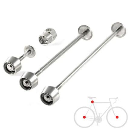 Pitlock Set 02 Vorderrad/Hinterrad/Sattelstütze silber