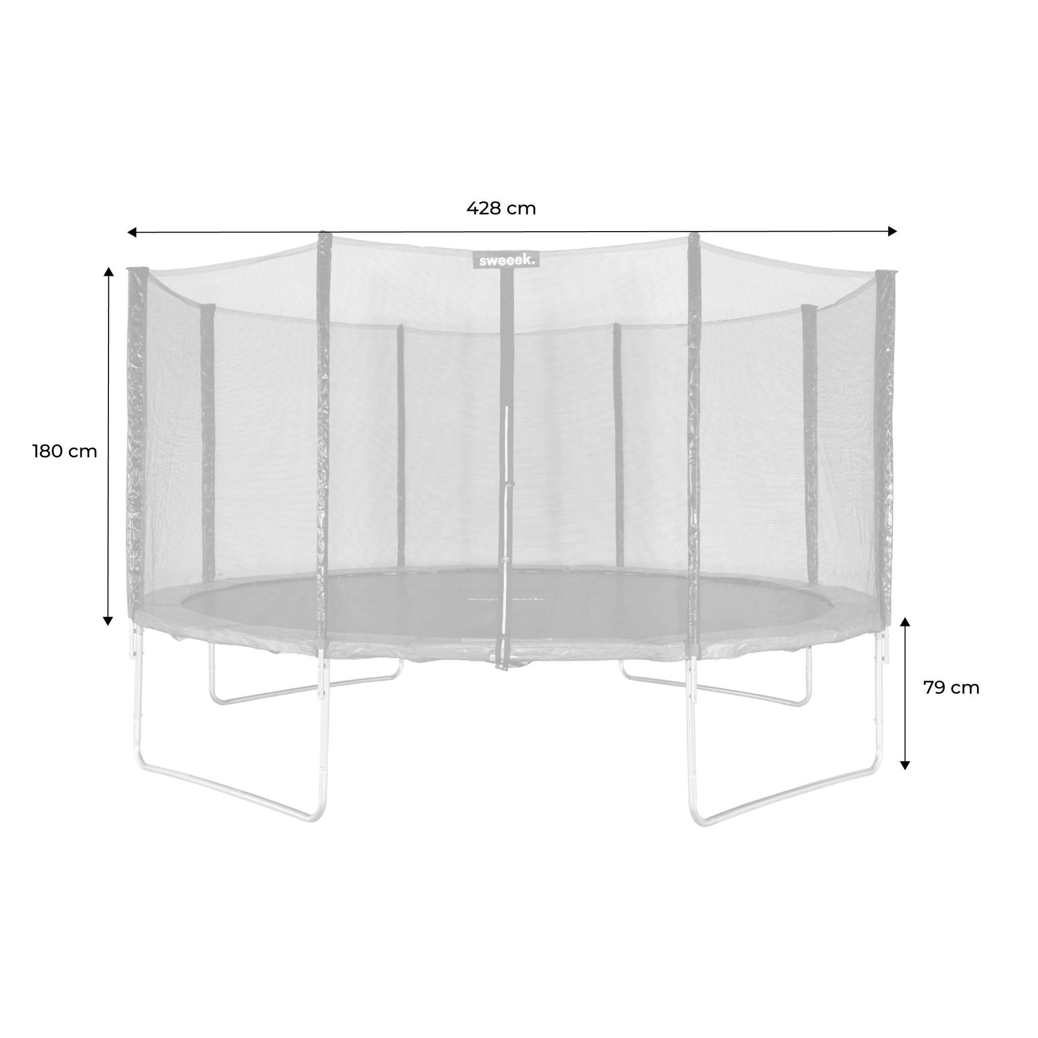 Trampolino 430cm rete di protezione, Grigio 2/6