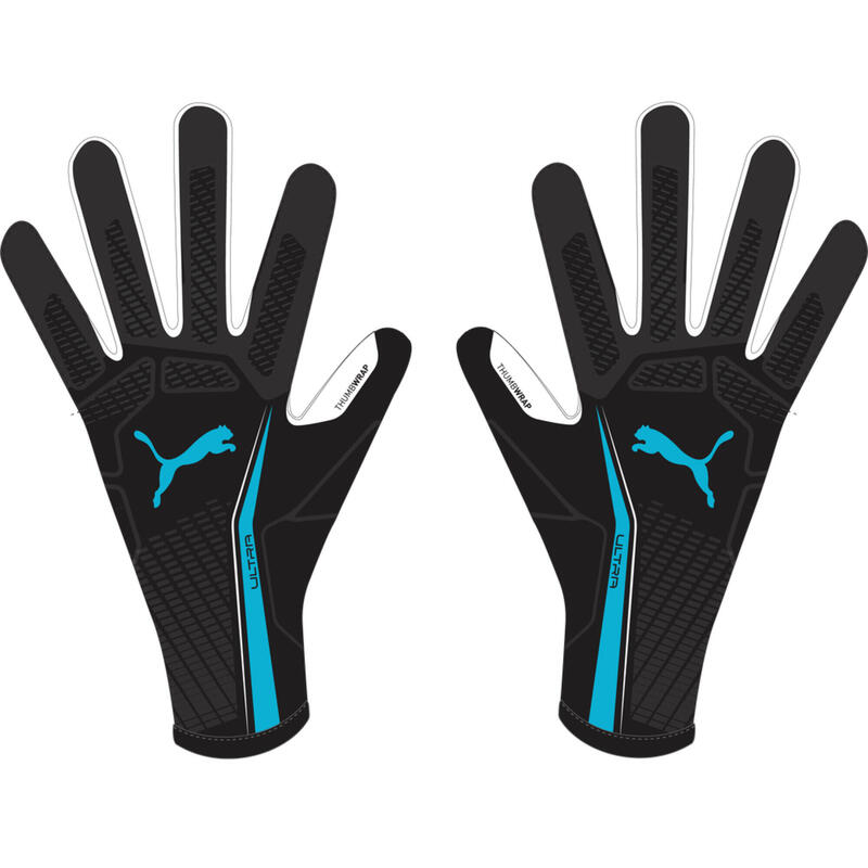 Rękawice bramkarskie ULTRA ULTIMATE Hybrid PUMA Black Bright Aqua Blue